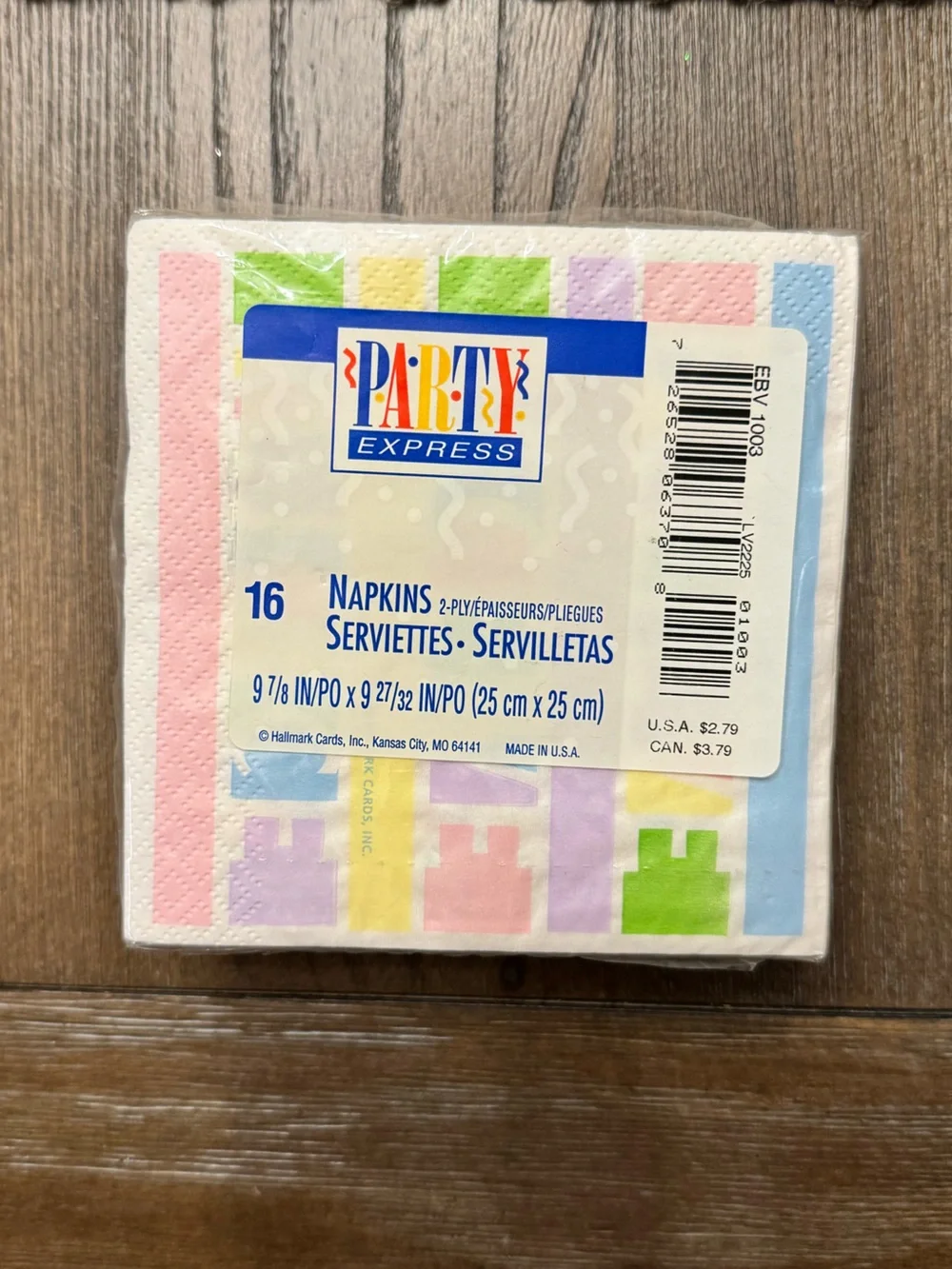 Vintage Pastel Multicolor Party Napkins
